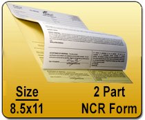 Wholesale 8.5x11, 2 Part NCR Form Printing Services